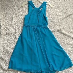 David's Bridal Vibrant Blue Formal Dress